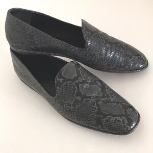 Vince subtle rich grays snake print flats